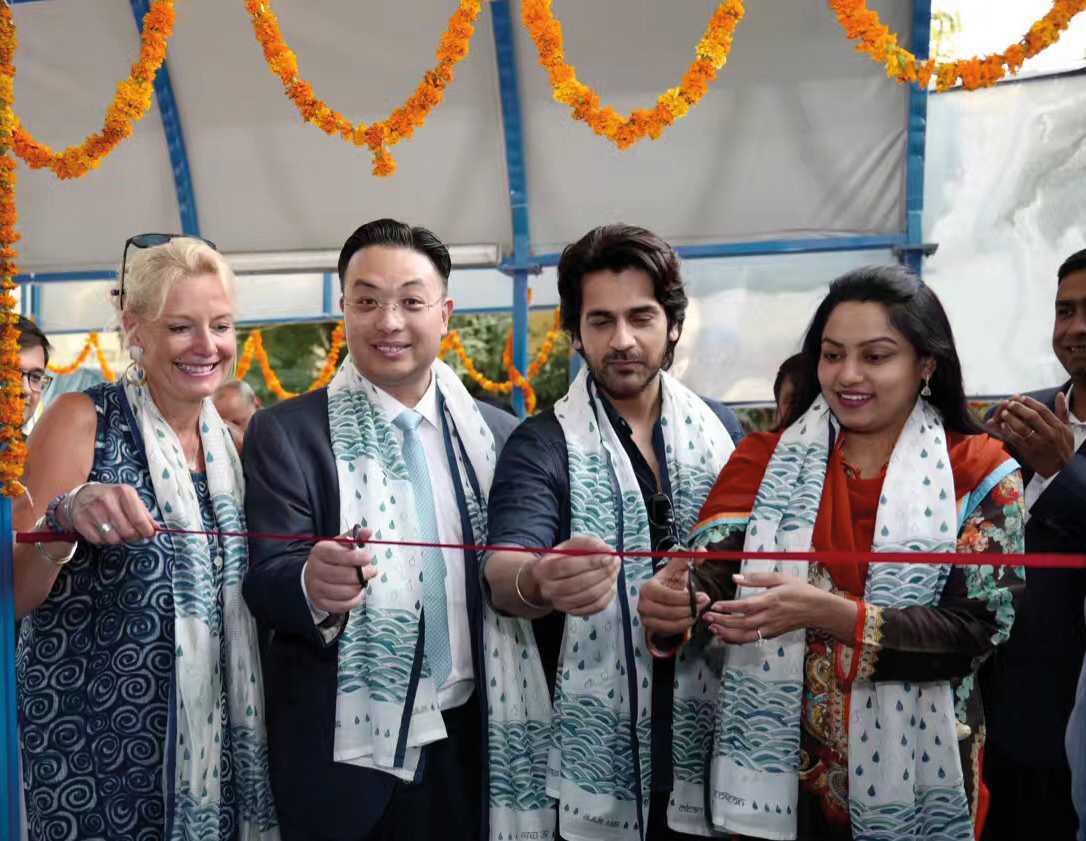 A project close to Dr Hon’s heart has been opening a water purification plant in New Delhi, India